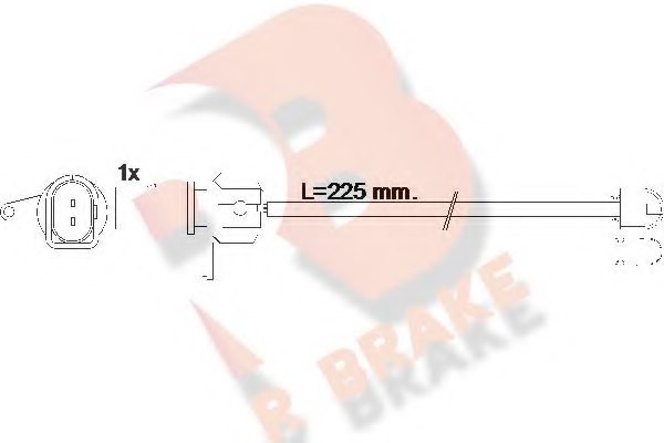 R BRAKE 610599RB Warning Contact, brake pad wear